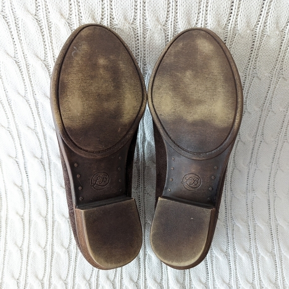 Lucky‎ Brand Benissa Leather Ankle Boots 7.5 Brown Suede Classic Bootie - Picture 9 of 13